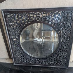 Wood Carved Mirror 