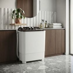 Premium Levella Twin-Tub Washing Machine, 13 lb (6 KG) Wash / 8.8 lb Spin Capacity with Air Dry Technology (PWM6020X)