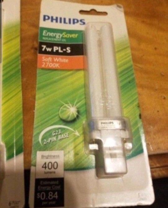 Phillips 9watt and 7watt soft white fluorescent bulb
