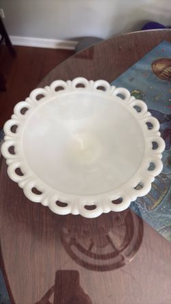 Vintage White Milk Glass fruit bowl