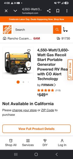 Firman 4550-Watt Portable Gas Generator