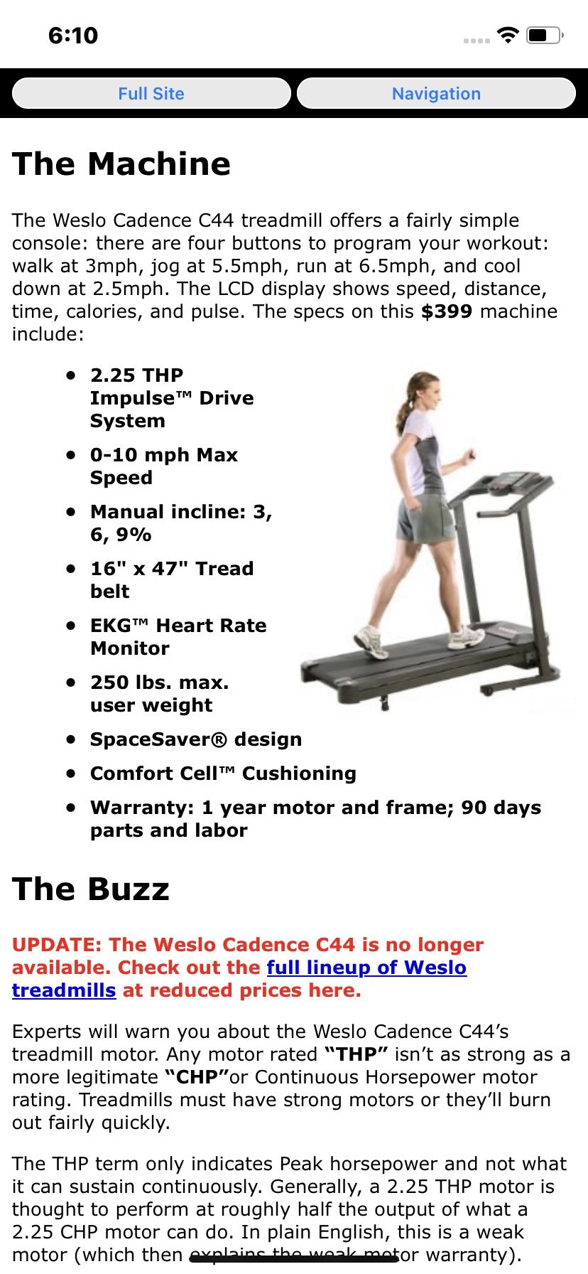 Weslo Cadence C44 Treadmill for Sale in Redlands CA OfferUp