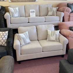 💥HUGE Blowout Furniture Sale!💥 Brand New Sofa Loveseat Set W/ Designer Accent Pillows Included! $50 Down Takes It Home Today! 