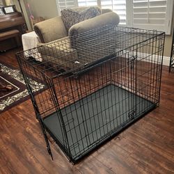 2 door large dog crate