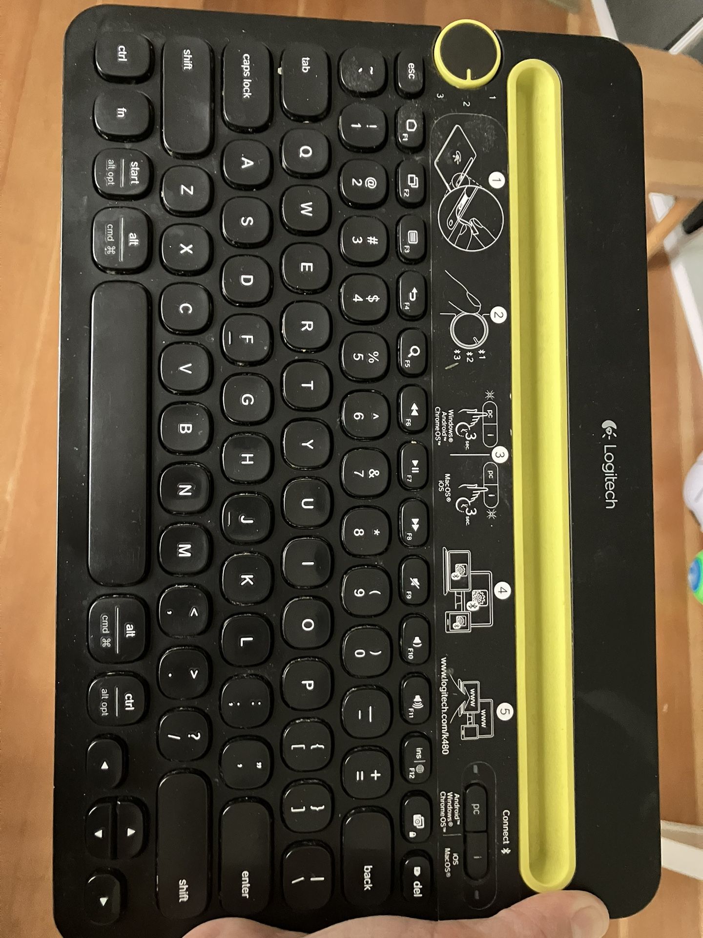Logitech K480 Bluetooth keyboard For Phones And pads