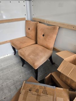 Set of 2 upholstered accent/dining chairs
