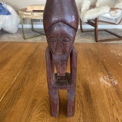Hand-Carved Wooden Figure – African / Tribal Style – Solid Wood