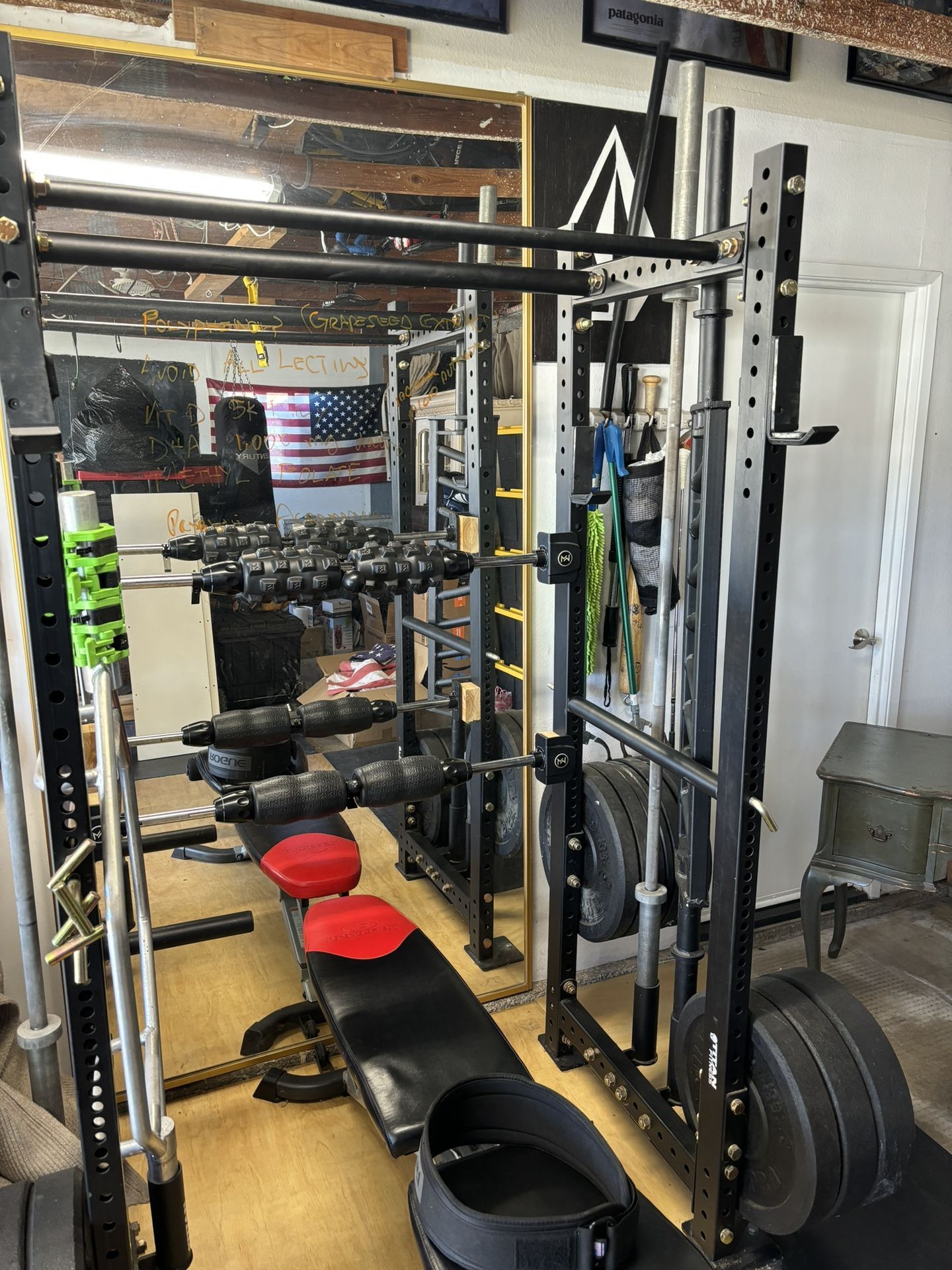 Titan T3 Squat Rack Plus Bars And Accessories