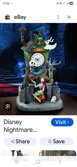 Disney Nightmare Before Christmas 22" Animated Clock Tower with LED and Music