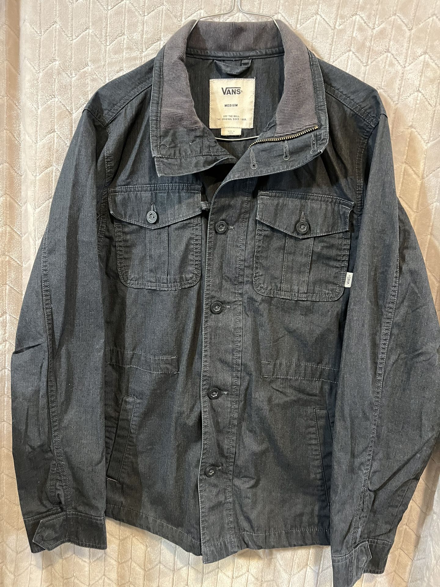Vans Denim Zip Up Jacket MENS Size Medium