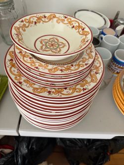 Ceramic Dinner Plate and Bowl Set