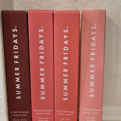 Brand New Summer Fridays Lip Butter Balm. Pink Sugar, Pink Guava, Cherry.