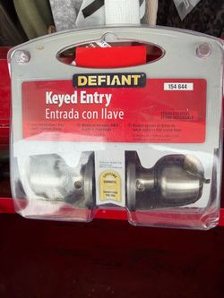 Defiant Stainless Steel Keyed Entry Door Knob