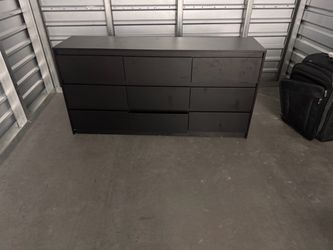 Black 6-Drawer Double Dresser