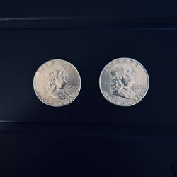 1961 And 1963 Franklin Half Dollars 