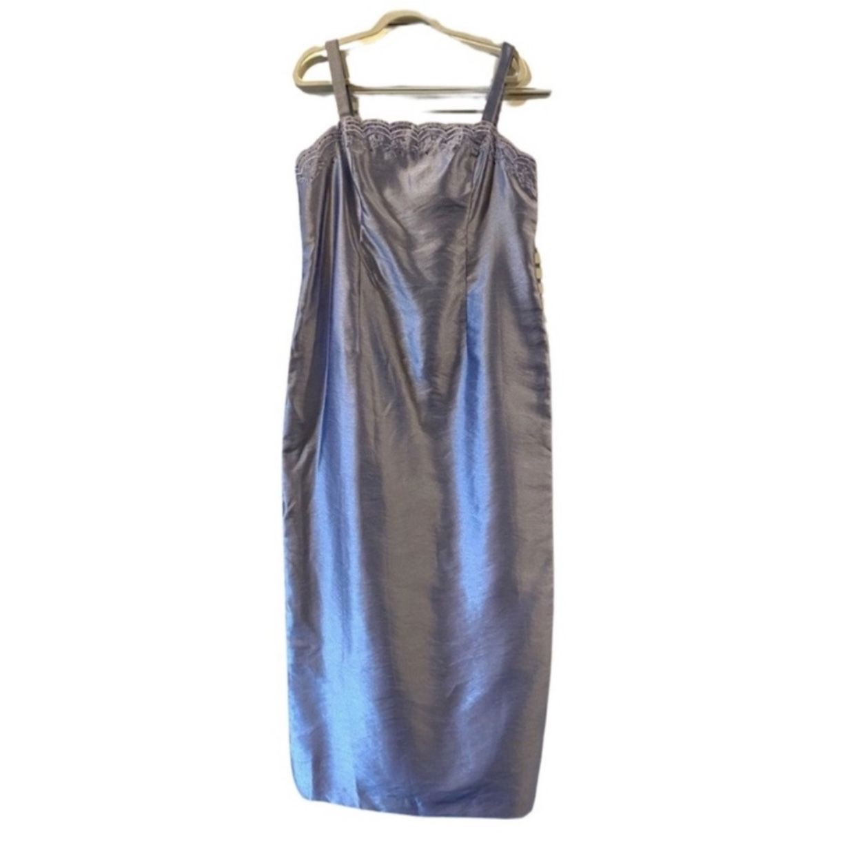 Alex evenings light blue metallic evening gown 16
