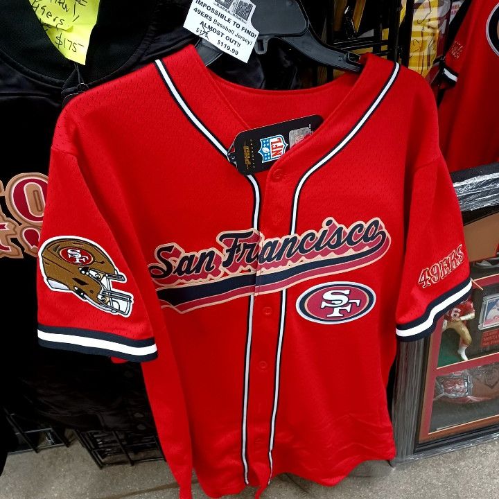  49ers Baseball Jersey Hard To Find! Women's Men Super Bowl 