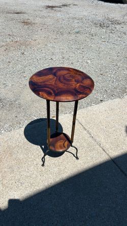 Vintage slender Tall END TABLE very unique