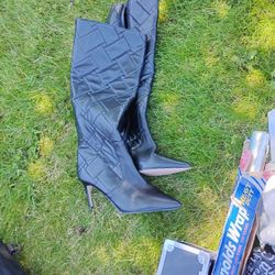 Black Knee High Boots