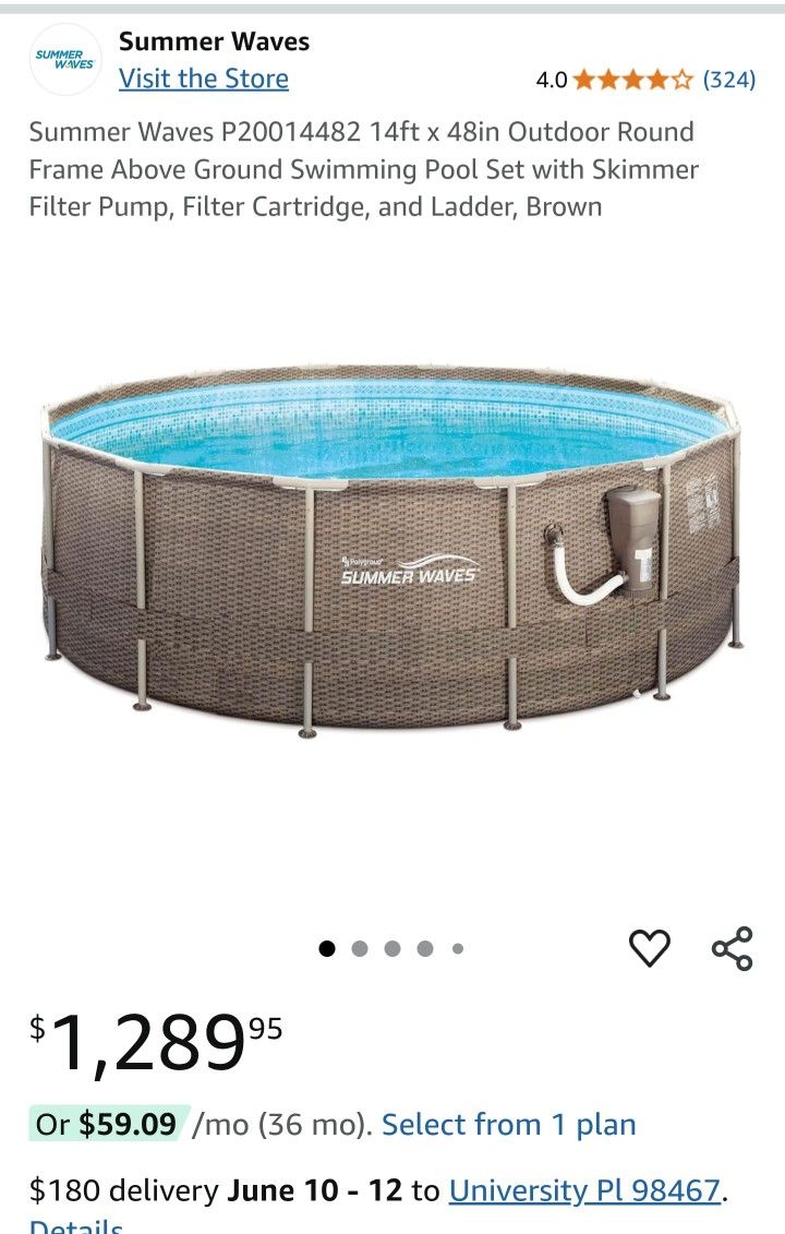 Brand New Outdoor Pool In Box 14'x48"