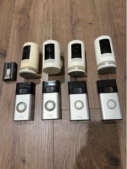 4 Ring Cameras + 1 Free Battery