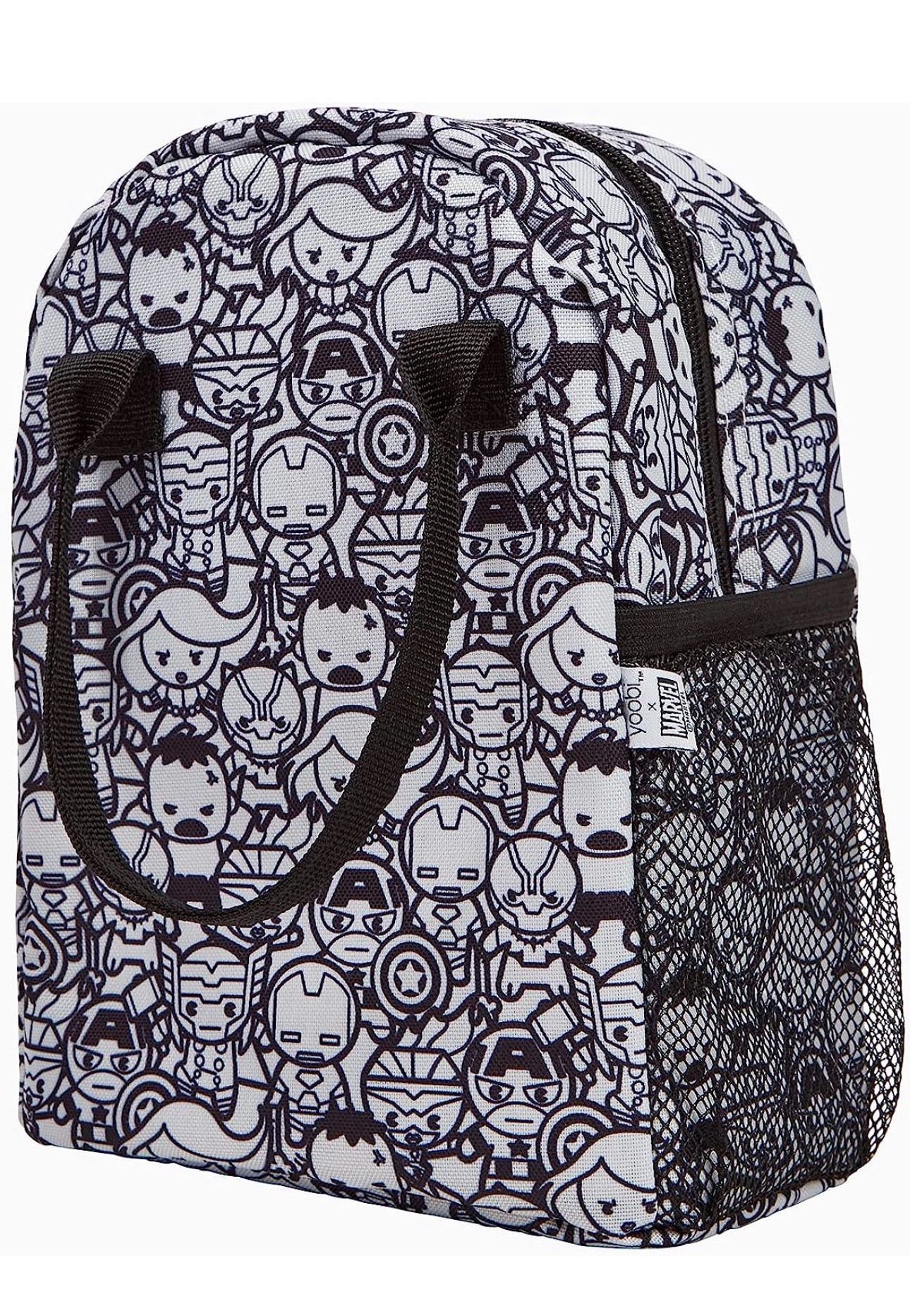 Yoobi x Marvel Avengers Insulated Lunch Bag – Kids Lunch Bag w/Side Mesh Pocket