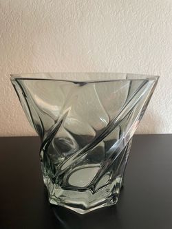 Threshold Brand Glass Swirl Wide Rim Vase