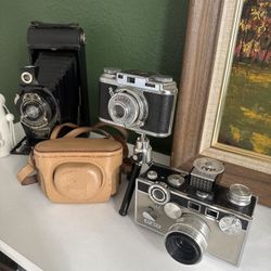 Set Of 3 Antique Cameras