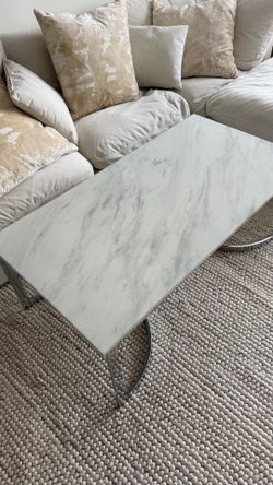 Solid Stone Marble Coffee Table