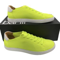 Bar III men’s Donnie knit lace-up yellow lightweight sneakers Size 9M