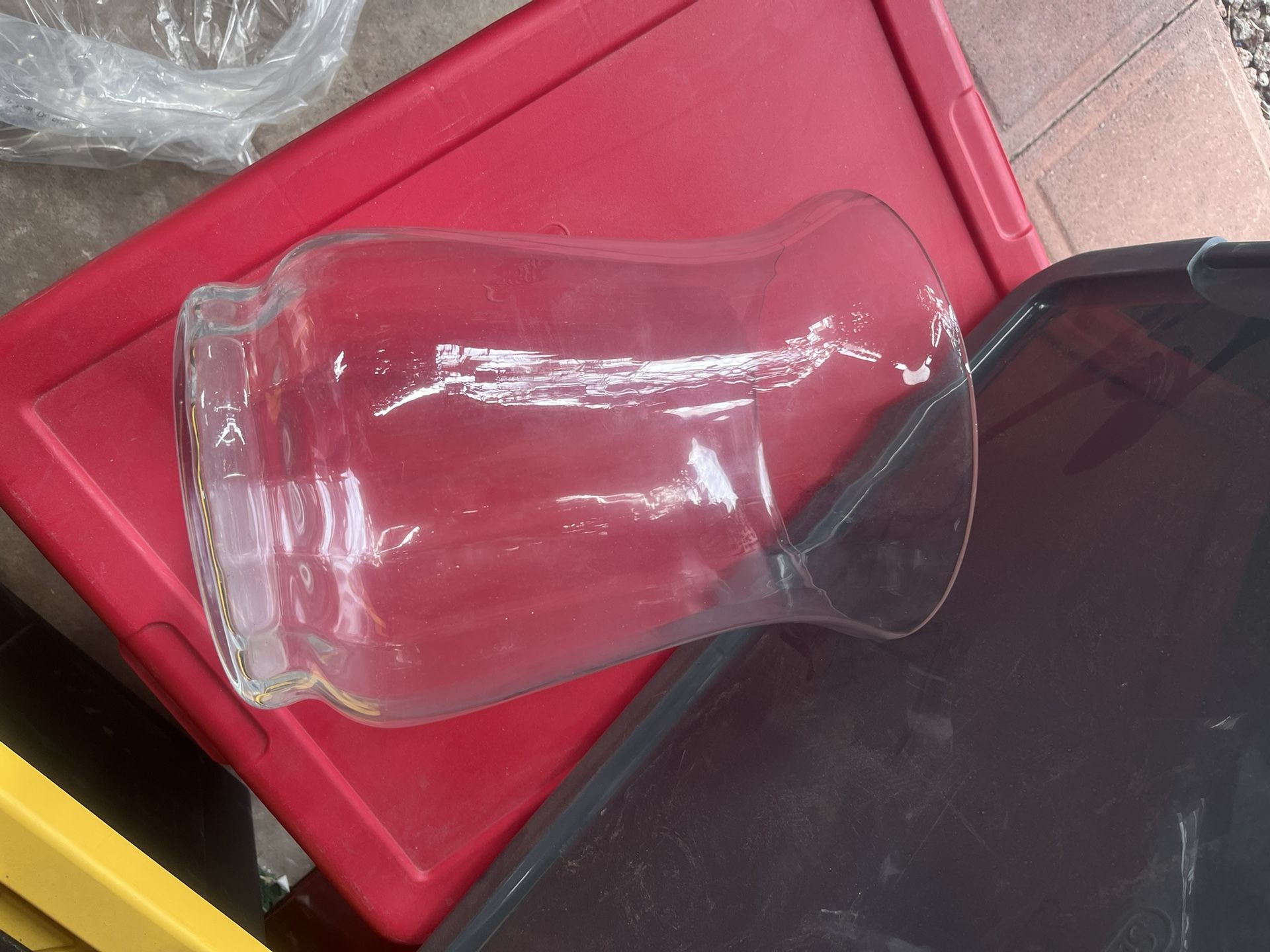 Large Glass Hurricane vase