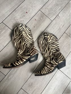 Vintage authentic zebra print boots