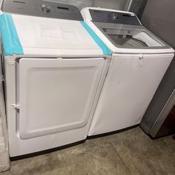 On SALE New Samsung Large Capacity 5.0cu Ft Top Load Washer  Fas Dryer Set 