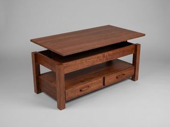 Lift-Top Coffee Table with Drawers