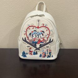 New White Minnie And Mickey Mouse Backpack