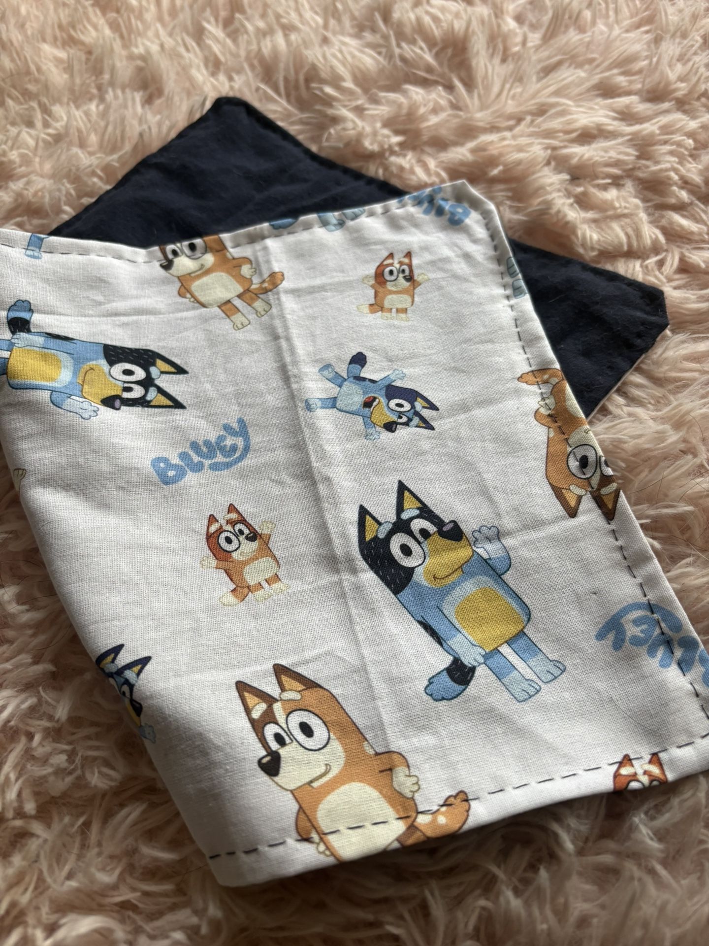Hand Sewn Bluey Burp Cloth