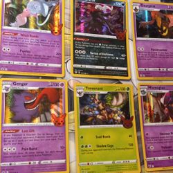 (9) Reverse Holo Pokemon Cards 