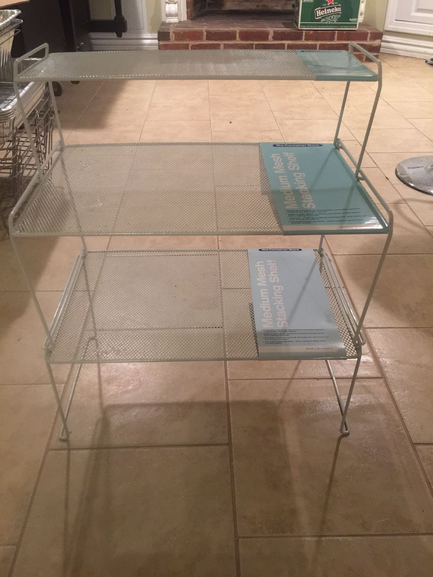Container store stacking shelves- never used.