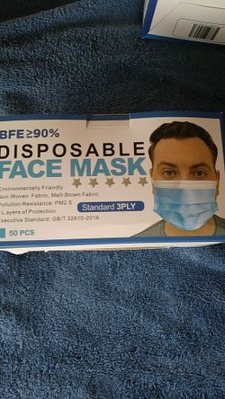 Disposable face masks