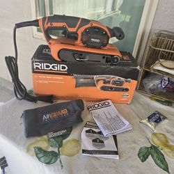 🔥$75 FIRM🔥RIDGID 6.5 Amp Corded 3 in. x 18 in. Heavy-Duty Variable Speed Belt Sander with AIRGUARD