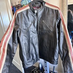 Motorcycle Black Leather Jacket 