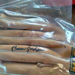 Brian Jordan And Tom Pagnozzi Signed Glove 