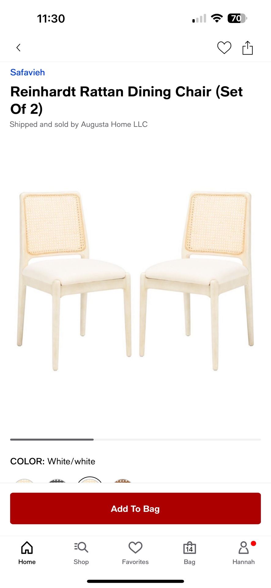 Set Of 2 Dining Chairs Reinhardt Rattan Dining sets