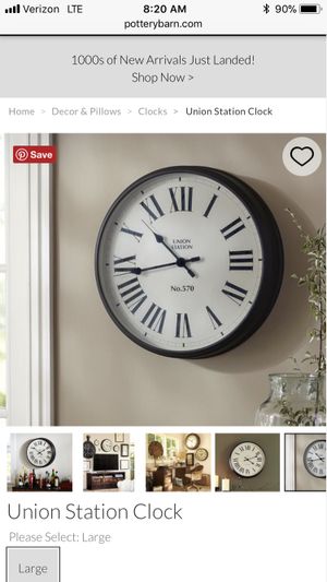 Pottery Barn Union Station Clock 22 Diameter For Sale In
