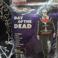 Day Of The Dead Costume Adult L Disfraz Traje