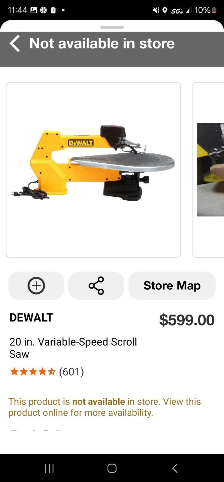 Variable-speed scroll saw