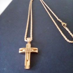 Gold 18k Plated Rope Necklace Chain