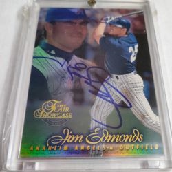 Jim Edmonds 1997 Fleer Flair Showcase Grace ROW 1 Section 1 Seat 125 Anaheim Angels