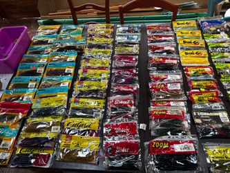 Lures, spinners, and worms