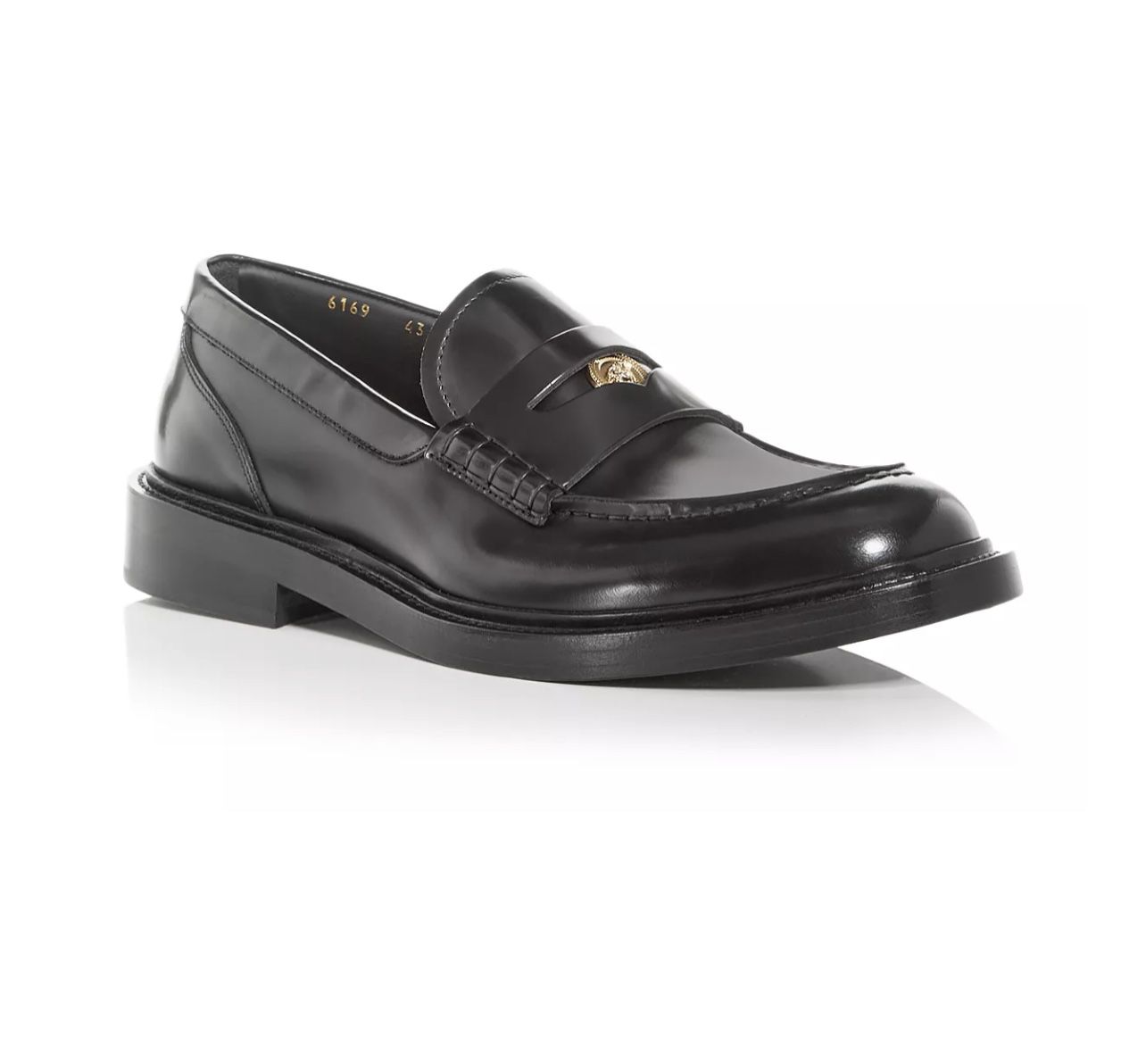 Versace Men's Apron Toe Penny Loafers Men size IT 44/US 11 New 100% Authentic